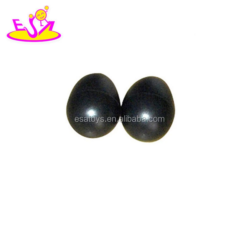 Promotion baby educational toys mini wooden musical egg shakers W07I080