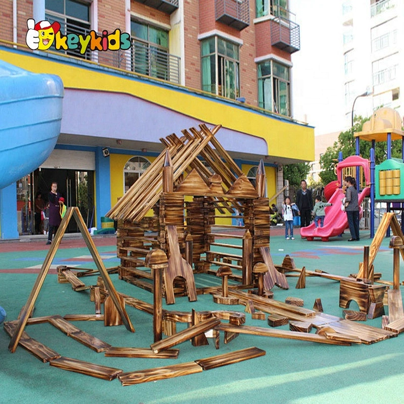 2021 Customize educational wooden giant outdoor building blocks for children W01D093