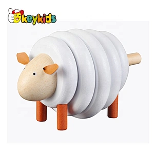 Cartoon sheep assembling wooden diy toys for kids W03B077