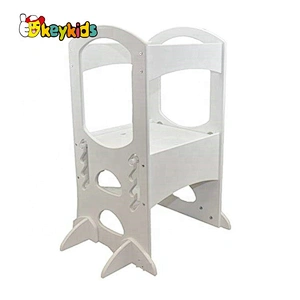 Wooden 2 Step Ladder White for Kids W08G279B Folding Ladders Ladder Stools Solid Wood High Quality Safety 61*56*99 Cm Accepted