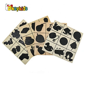2020 Customize preschool wooden shape matching puzzle for children W12E044