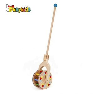 2019 Top sale baby pull along wooden toy wheels for wholesale W05A016