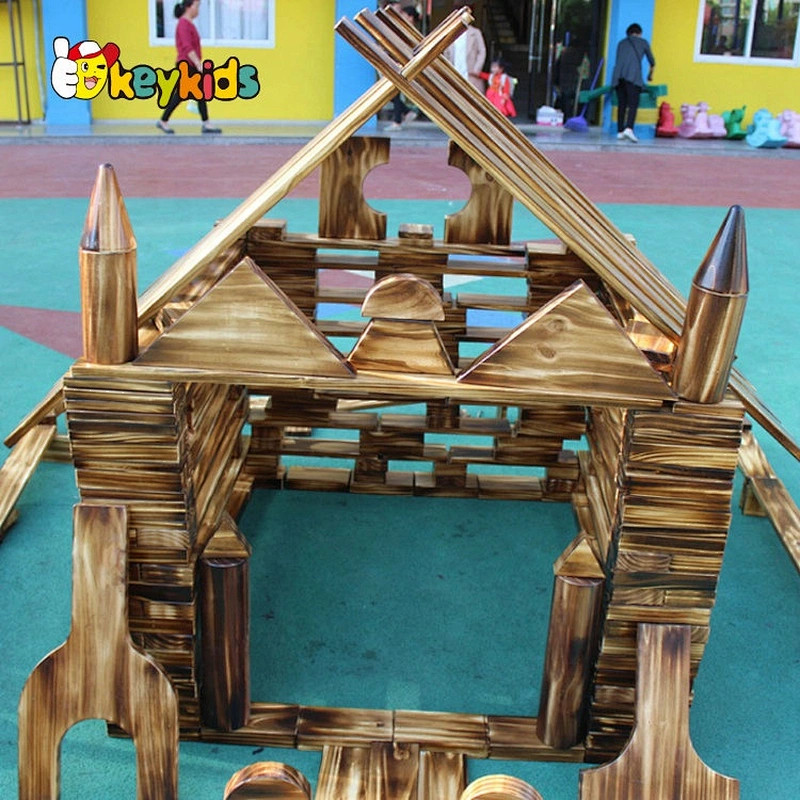 2021 Customize educational wooden giant outdoor building blocks for children W01D093