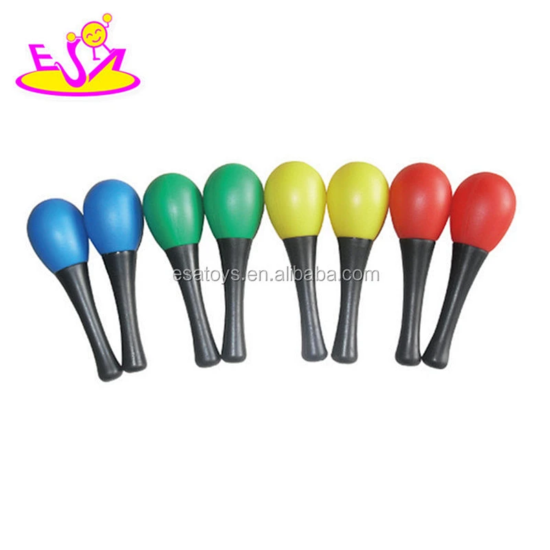 Custom musical instrument wooden mini toy kids maracas for sale W07I067