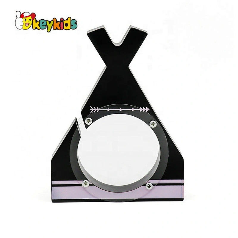 Customize camera shape wooden coin saving box for children W02A375