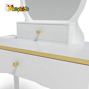 New hottest gold wooden makeup table toy for girls W08H140C