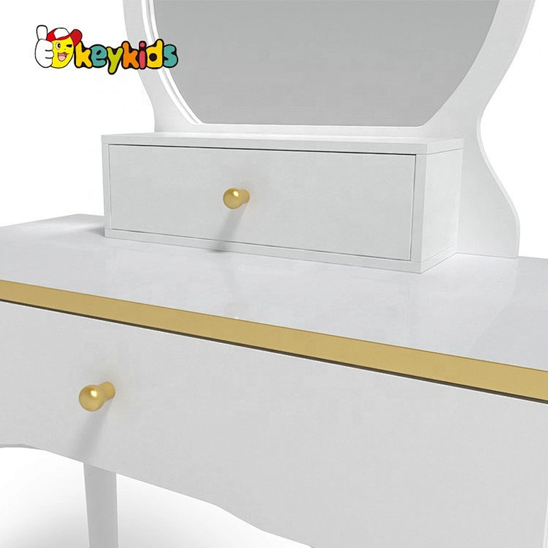 New hottest gold wooden makeup table toy for girls W08H140C