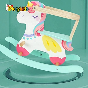 High quality kids wooden rocking horse for wholesale W16D132