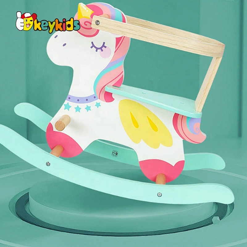 High quality kids wooden rocking horse for wholesale W16D132
