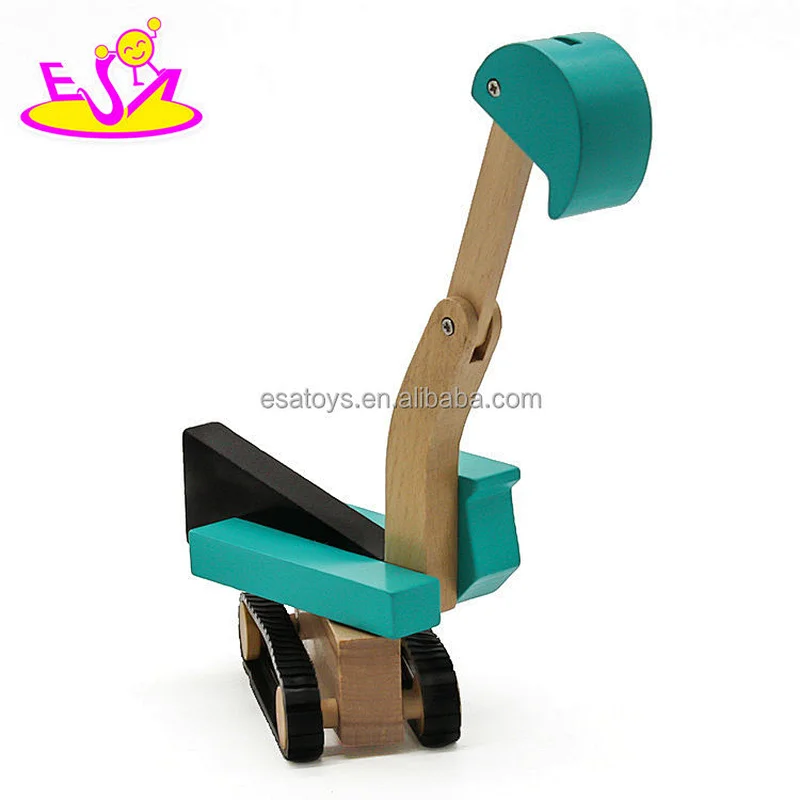 Best Selling funny wooden excavator toys for kids W04A381
