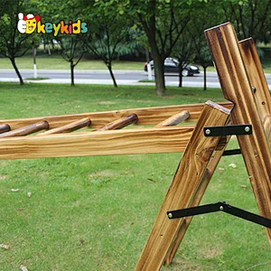 2021 New released outdoor wooden jungle gym climbing frames for kids W01D092