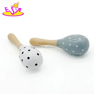2018 Amazon best sellers maracas wooden instrument shaker for kids W07I133