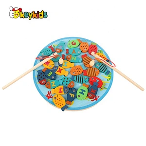 New arrived educational children magnetic wooden fishing toy game for boys girl gifts W01A398
