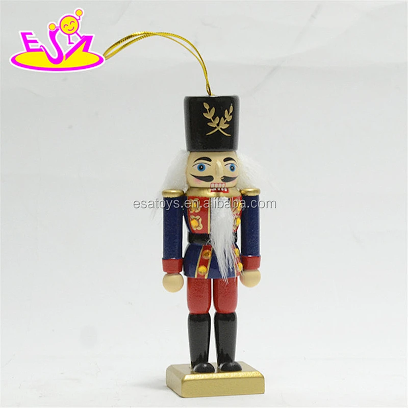 New hottest Christmas ornaments wooden nutcracker soldier for kids W02A206