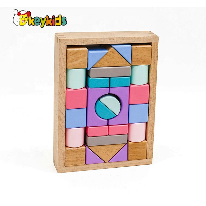 2019 Top sale 28 pieces children educational wooden building toys for wholesale W13A171