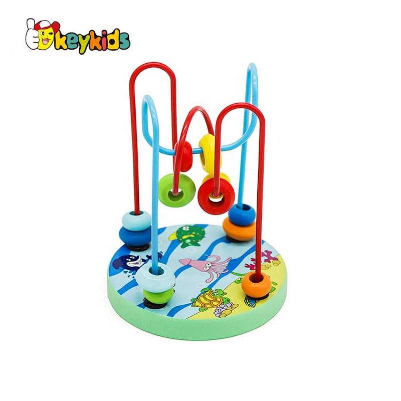 Best intelligent educational wood baby bead maze toy for wholesale W11B276