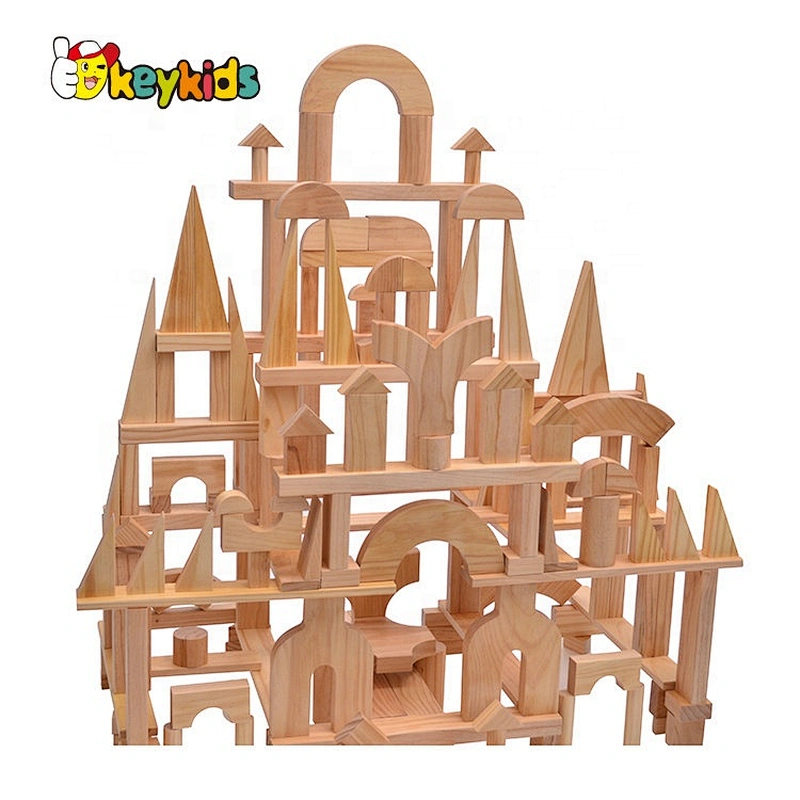 New Arrival 420 Pcs Outdoor Wooden Building Blocks Set For Kids W01D054