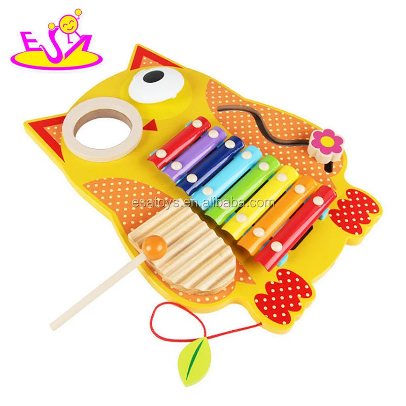 2018 New educational wooden children xylophone with metal keys W07C070