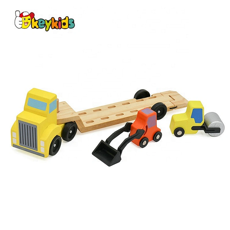 Most popular kids mini wooden truck with cars W04A457