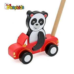 New hottest preschool wooden toddler walking toys for push along W05A026