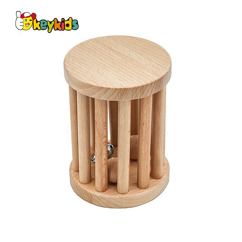 Customize natural baby wooden rattle toys for wholesale W08K291