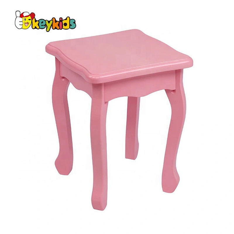 On sale children blue wooden dressing table set with mirror W08H126C