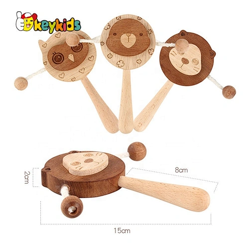 wholesale wrist wooden baby rattle toys for for the infant baby playing W07G008