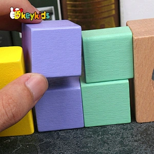 Customize colorful wooden building blocks for toddlers W13A239