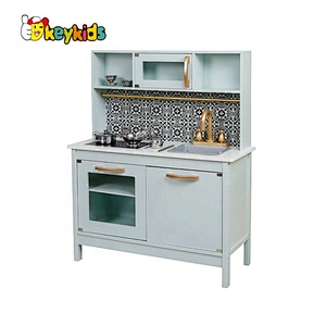 New Design Macaron cute wooden play kitchen toy for kids W10C582
