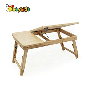 High quality adjustable bed writing bamboo wooden folding computer table W08G306