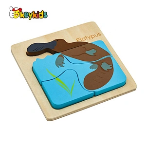 2020 Customize educational wooden platypus puzzle for children W14D117