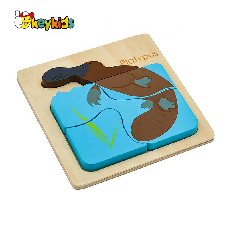 2020 Customize educational wooden platypus puzzle for children W14D117