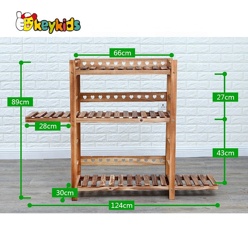 hihg quality white wooden garden rack for plants W08H108B