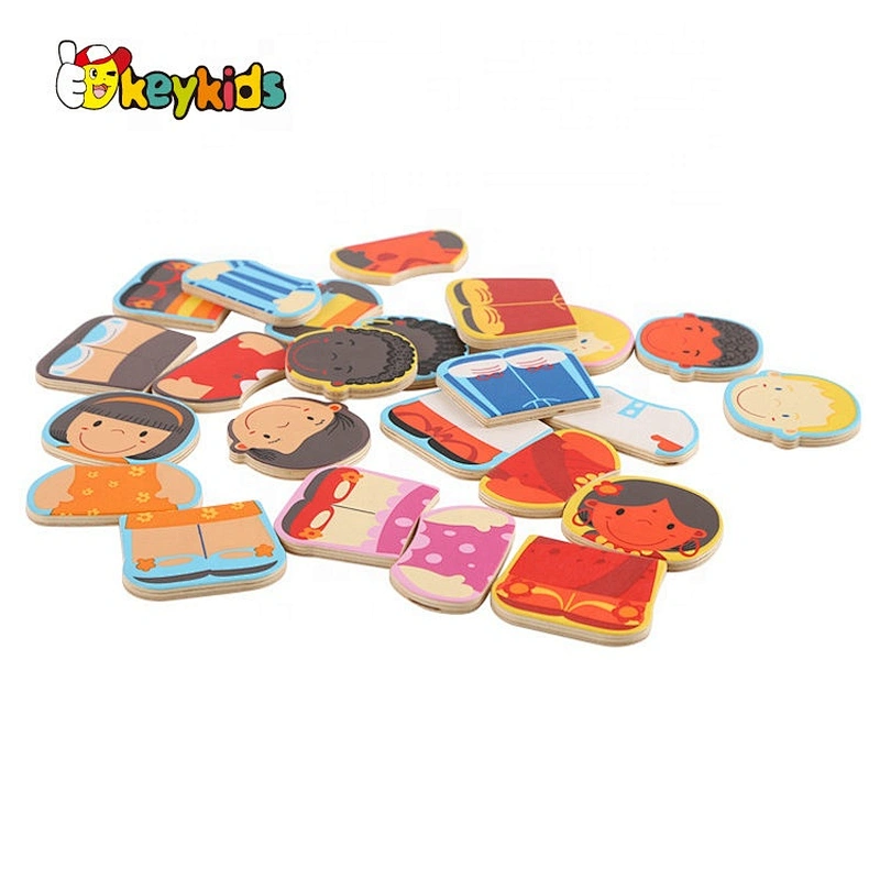 2020 Customize preschool wooden human shape puzzle for toddlers W14D116