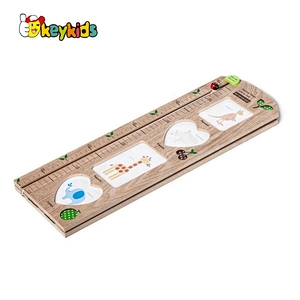High quality height measure wooden child growth chart with customize W09C009