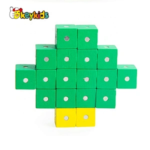 2020 High quality preschool wooden magnetic blocks for kids W13A206