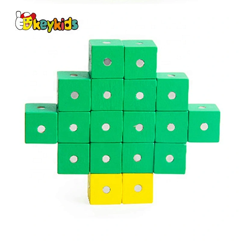 2020 High quality preschool wooden magnetic blocks for kids W13A206