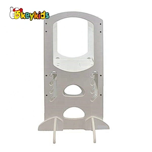 Wooden 2 Step Ladder White for Kids W08G279B Folding Ladders Ladder Stools Solid Wood High Quality Safety 61*56*99 Cm Accepted