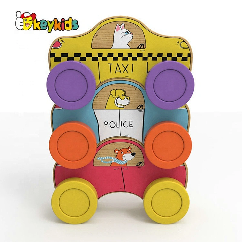 2020 Cheap kid's car toy,mini different colors wooden car W04A341