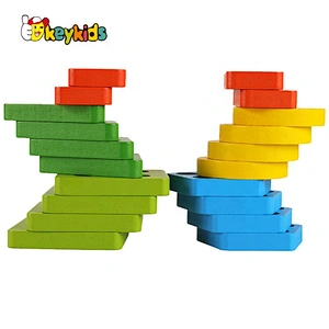 2020 New arrival stacking wooden geometric shape blocks for children W13D241