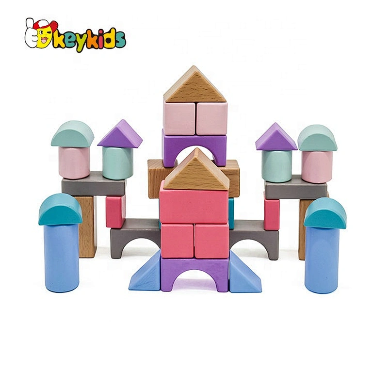 35 Pieces Kids Educational Wooden City Building Blocks For Wholesale W13A173