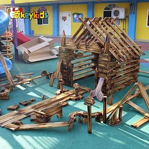 2021 Customize educational wooden giant outdoor building blocks for children W01D093