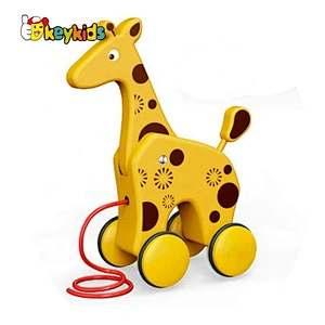 2020 New Design Preschool Wooden Dinosaur Pull Toy For Baby W05B208