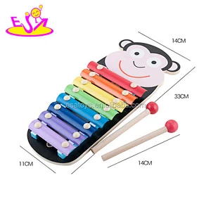 best sale cartoon monkey design kids wooden xylophone toy for preschoolers W07C052
