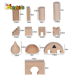 2019 Top sale 52PCS educational DIY wooden building blocks toys for kids W13A153