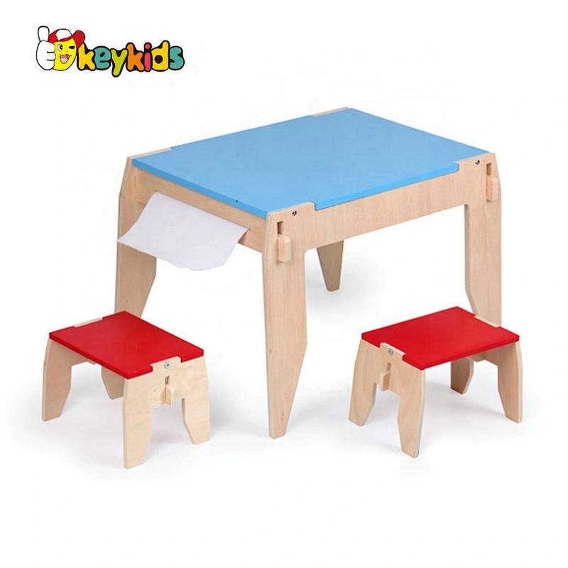 2020 wholesale portable wooden kids desk and chair for household W08G284B