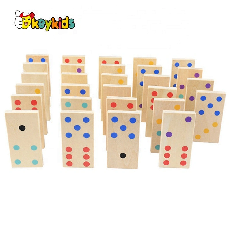 2019 Top sale educational wooden domino set with customize W15A079