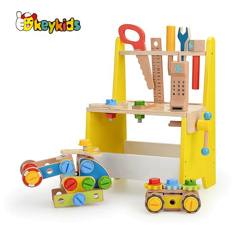 Top Sale Educational Diy Wooden Activity Workbench For Kids W03D109