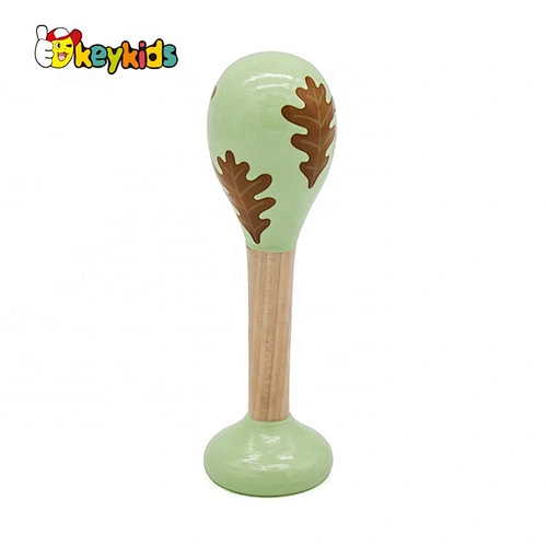 Customize educational wooden maracas music instrument for kids W07I178
