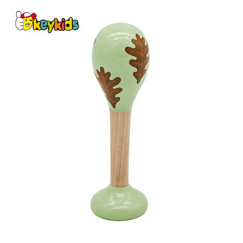 Customize educational wooden maracas music instrument for kids W07I178